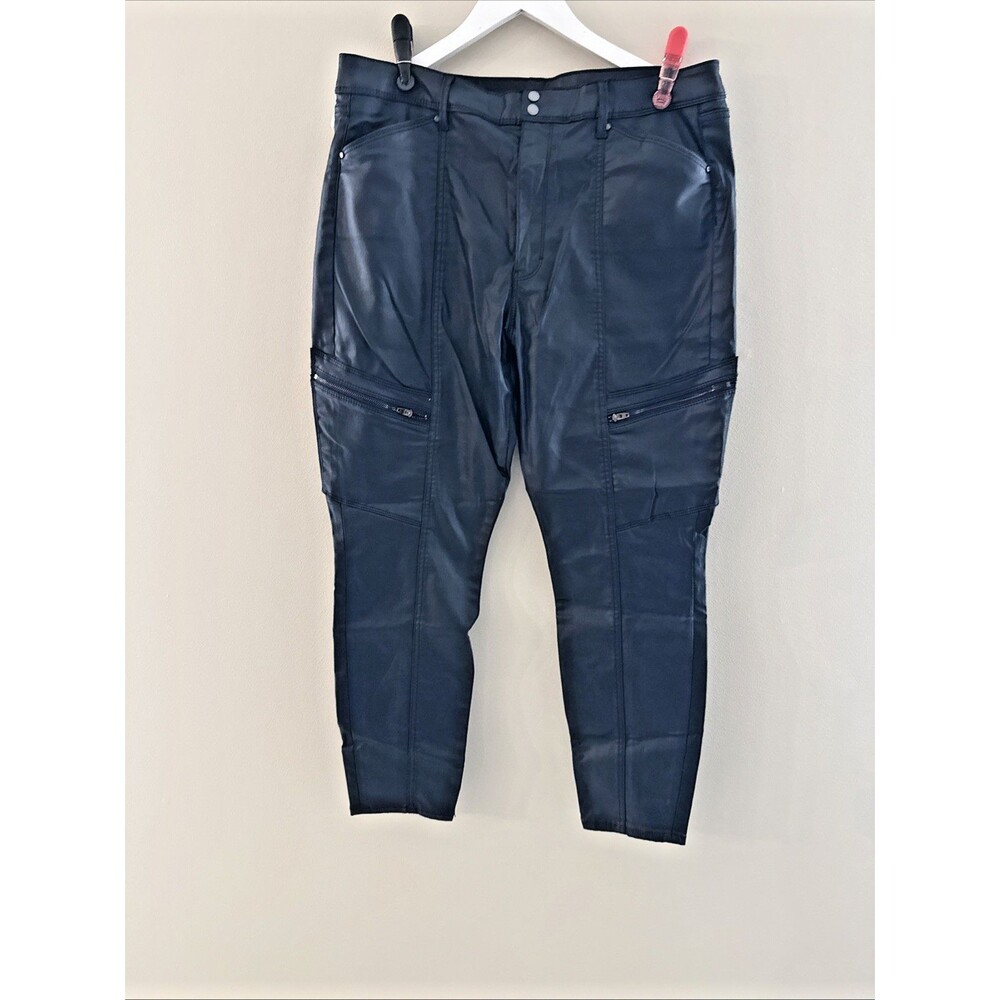 White House Black Market The Skinny Hi-Rise CurvyCoated Denim in Blue - 16 Short